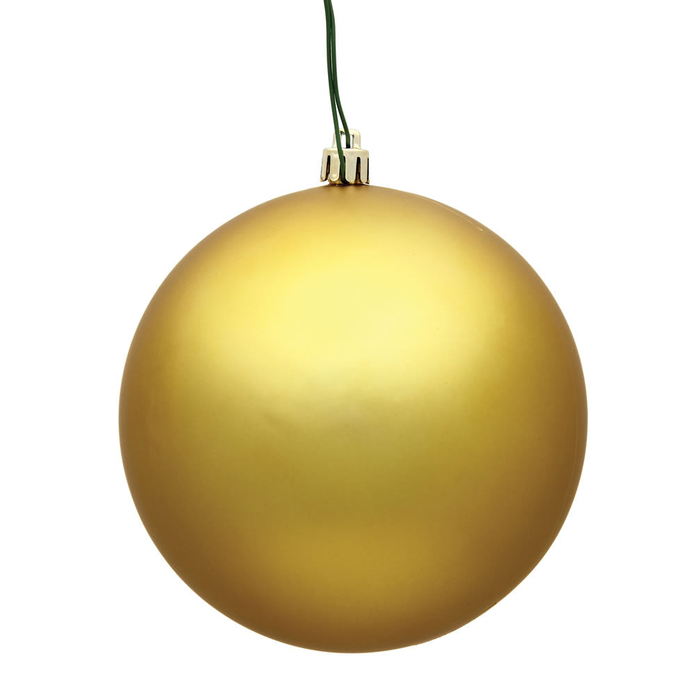 Vickerman 4 in. Gold Matte Ball Christmas Ornament