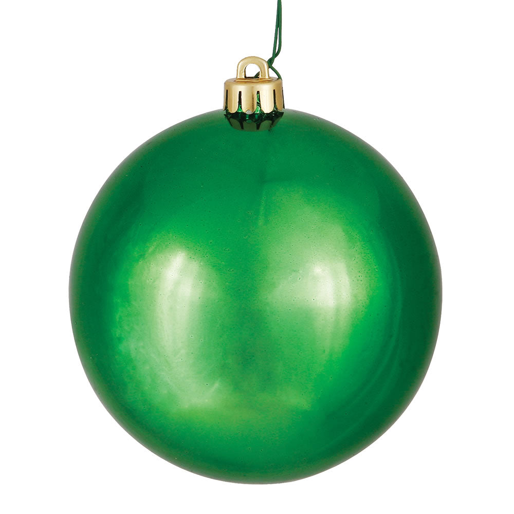 Vickerman 15.75 in. Green Shiny Ball Christmas Ornament