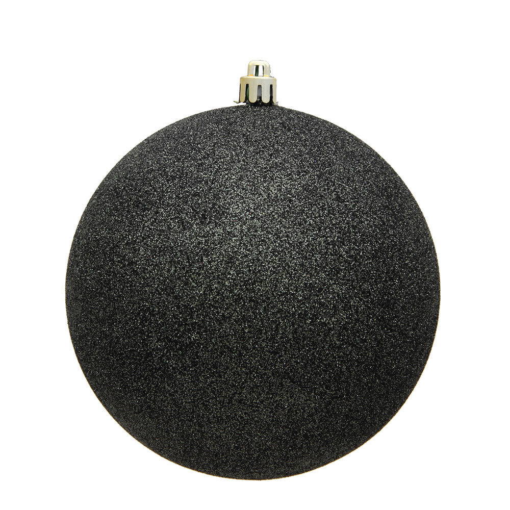 Vickerman 2.75 in. Gunmetal Glitter Ball Christmas Ornament