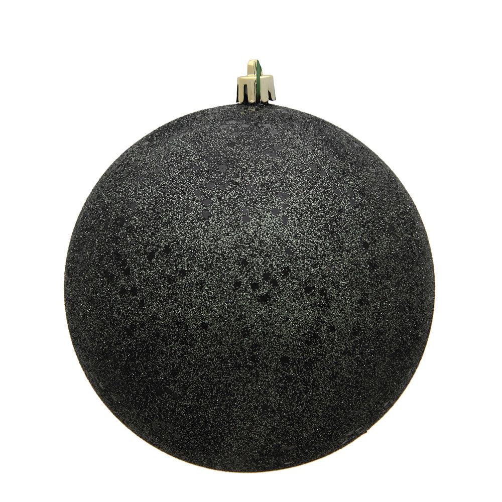 Vickerman 4.75 in. Gunmetal Ball Christmas Ornament