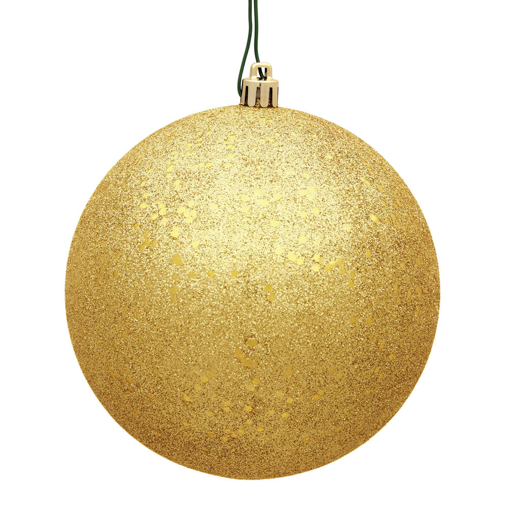 Vickerman 4.75 in. Honey Gold Ball Christmas Ornament