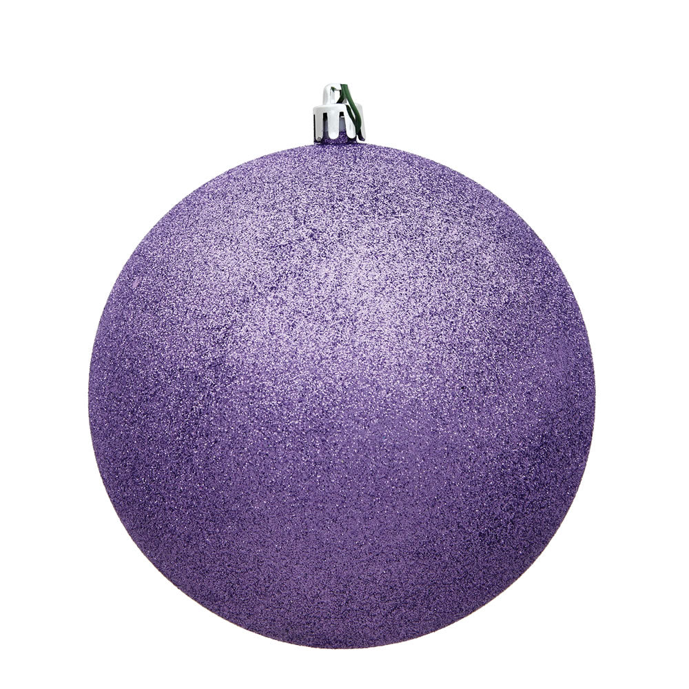 Vickerman 6 in. Lavender Glitter Ball Christmas Ornament