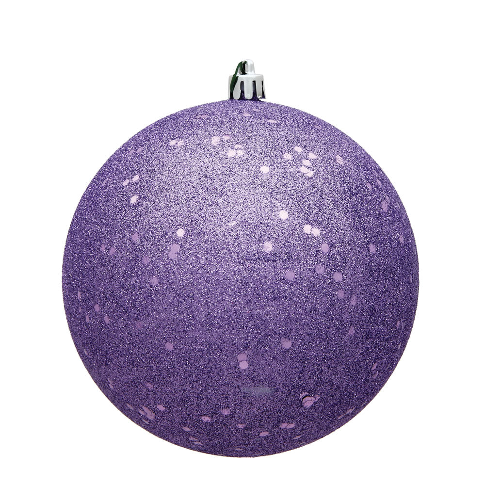 Vickerman 8 in. Lavender Ball Christmas Ornament