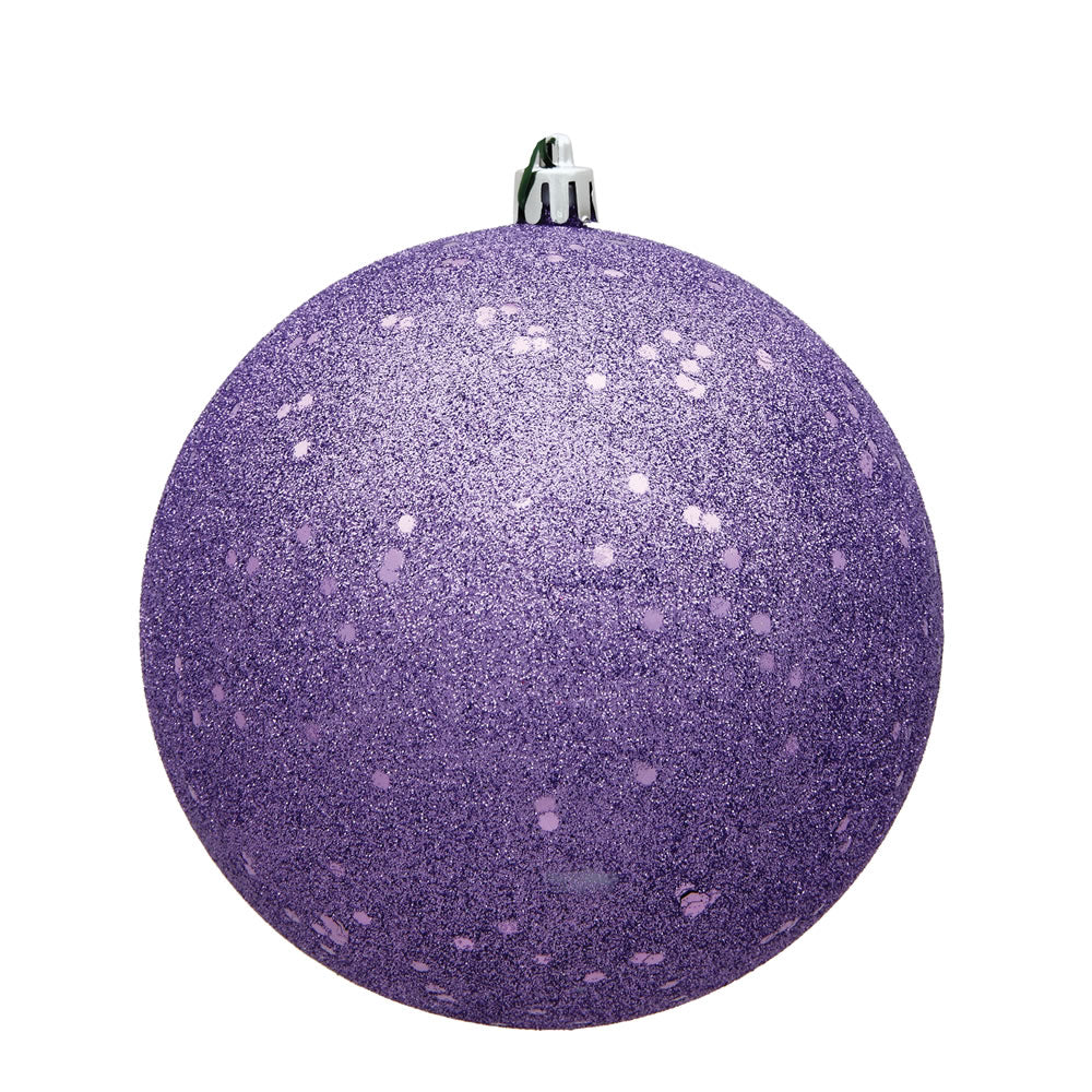 Vickerman 4 in. Lavender Ball Christmas Ornament
