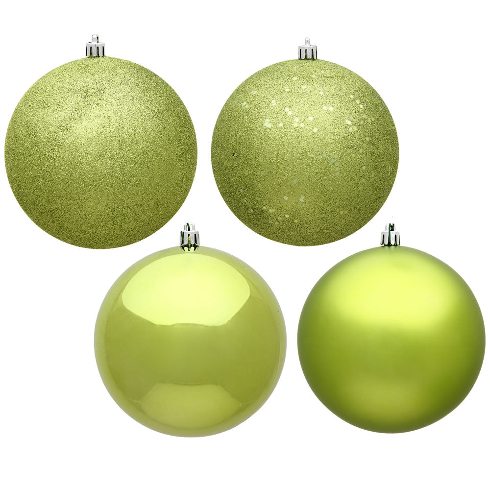 Vickerman 2.75 in. Lime Ball 4-Finish Asst Christmas Ornament