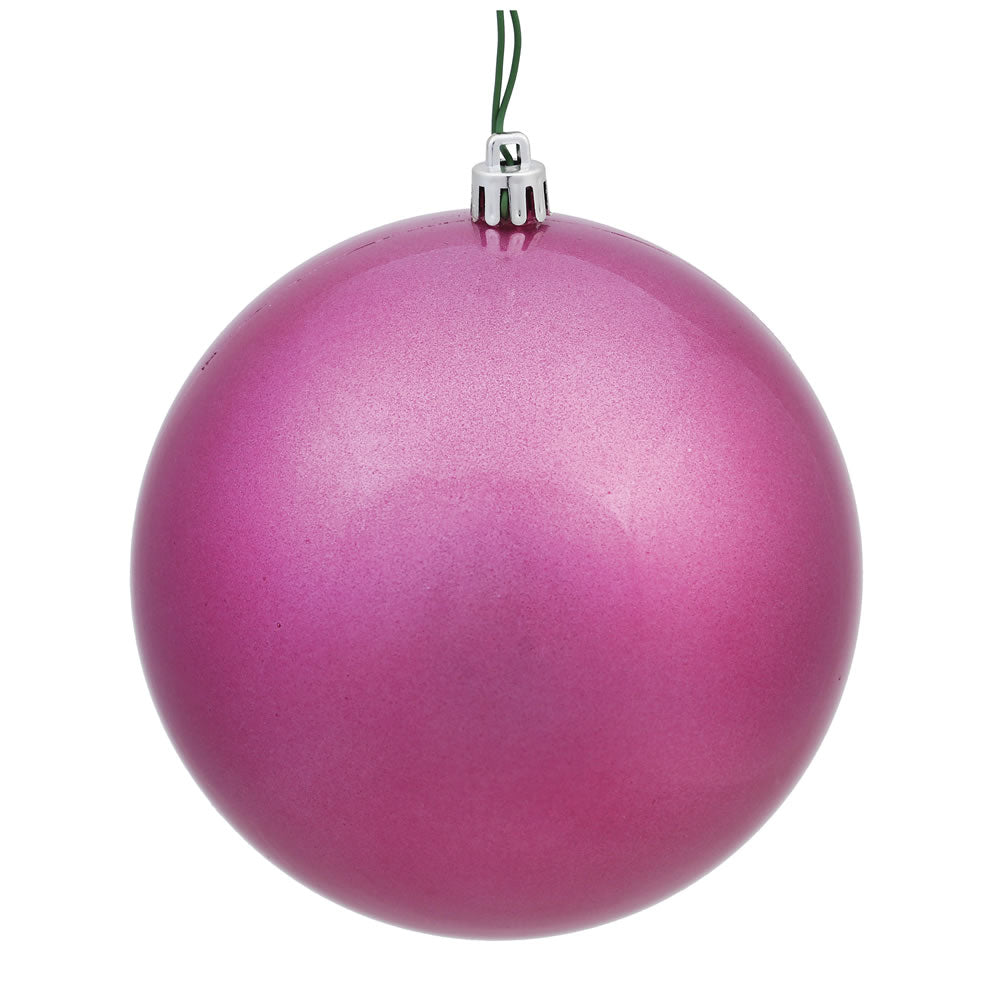 Vickerman 3 in. Mauve Candy Ball Christmas Ornament