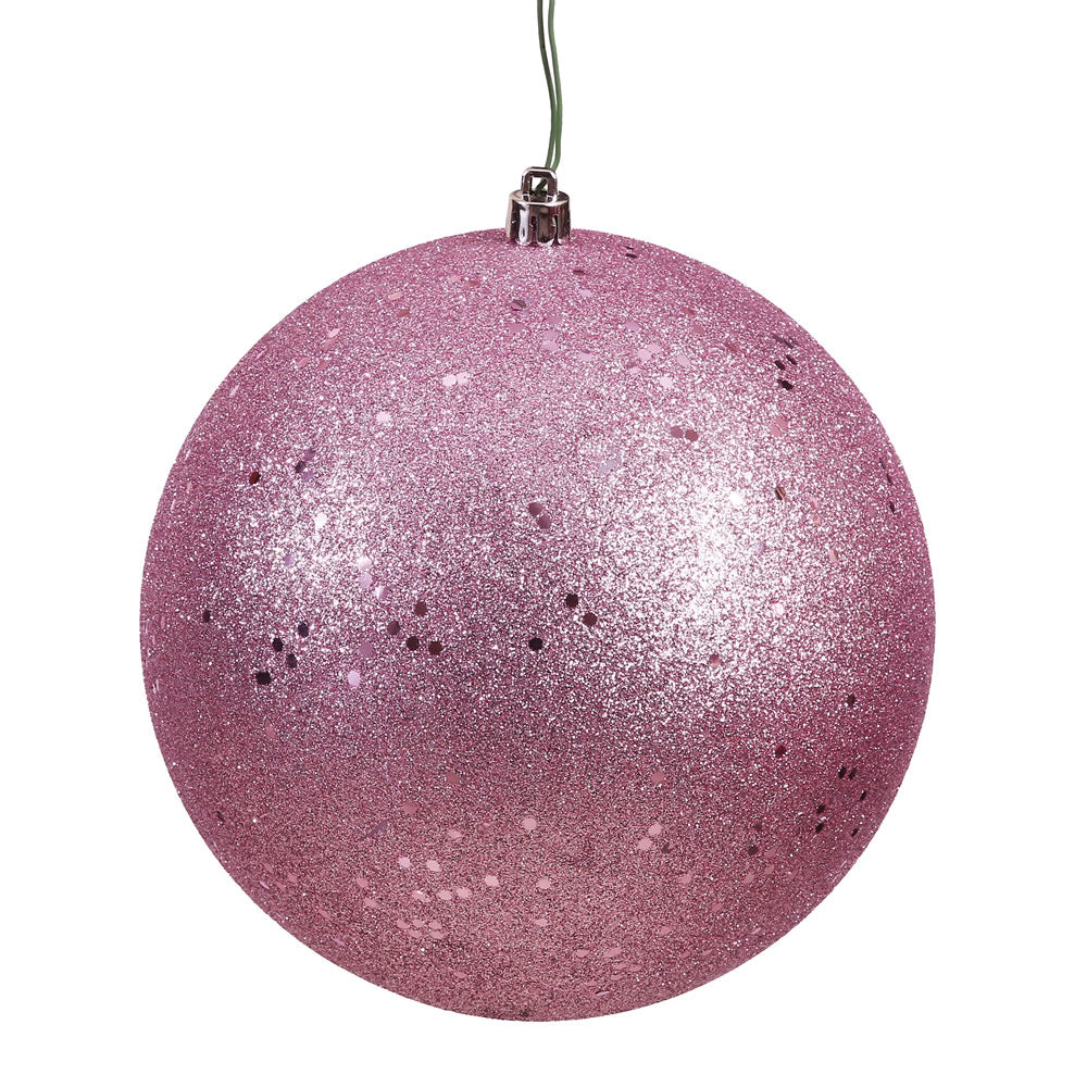 Vickerman 8 in. Mauve Ball Christmas Ornament