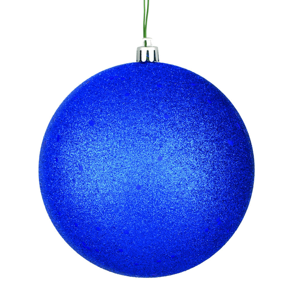 Vickerman 8 in. Midnight Blue Ball Christmas Ornament