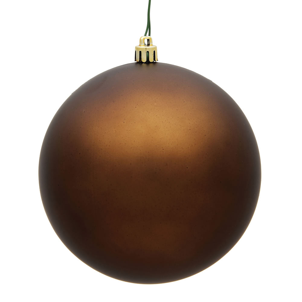 Vickerman 15.75 in. Mocha Matte Ball Christmas Ornament