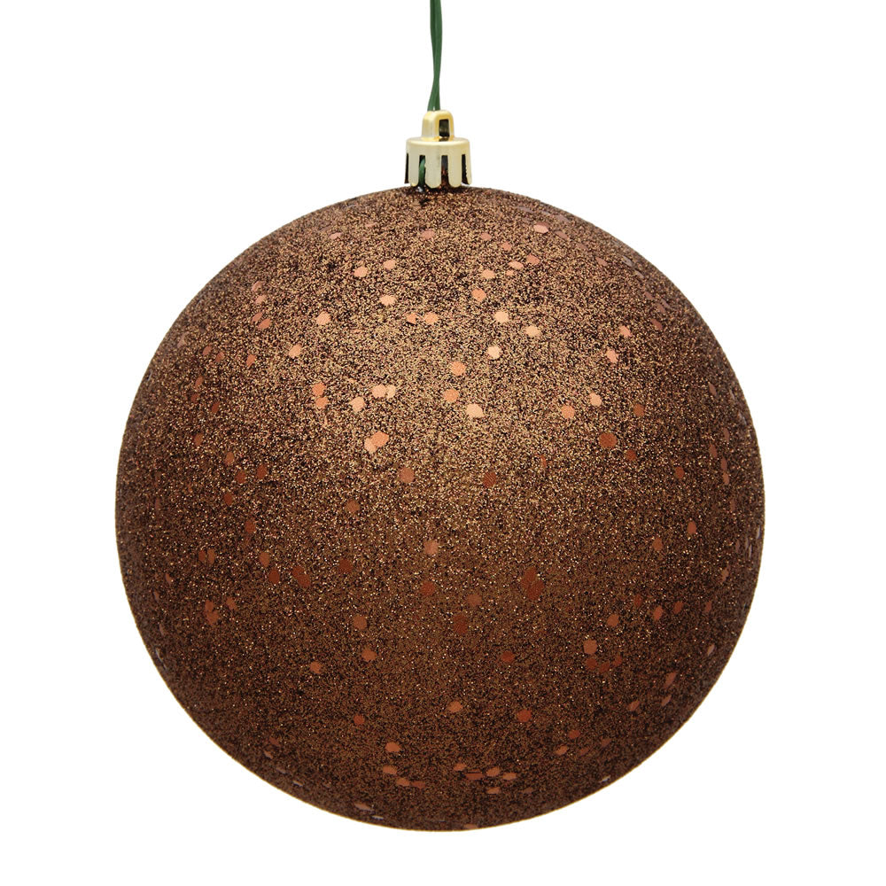 Vickerman 4 in. Mocha Ball Christmas Ornament