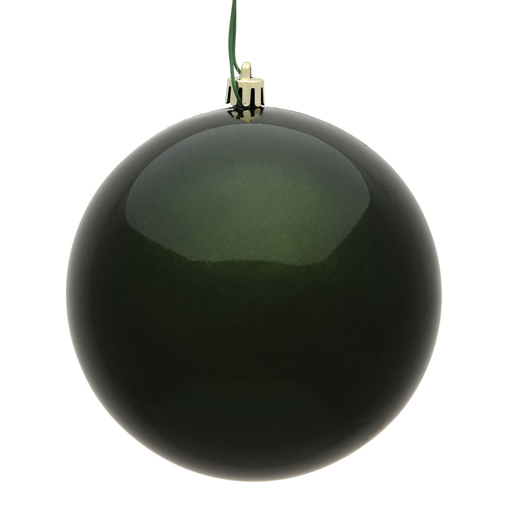 Vickerman 6 in. Moss Green Candy Ball Christmas Ornament