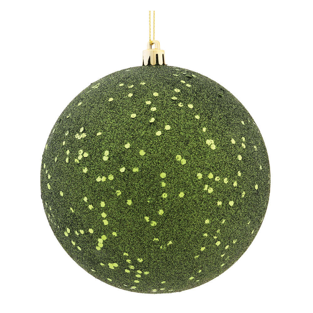 Vickerman 12 in. Moss Green Ball Christmas Ornament