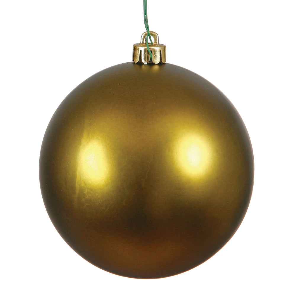 Vickerman 4 in. Olive Matte Ball Christmas Ornament