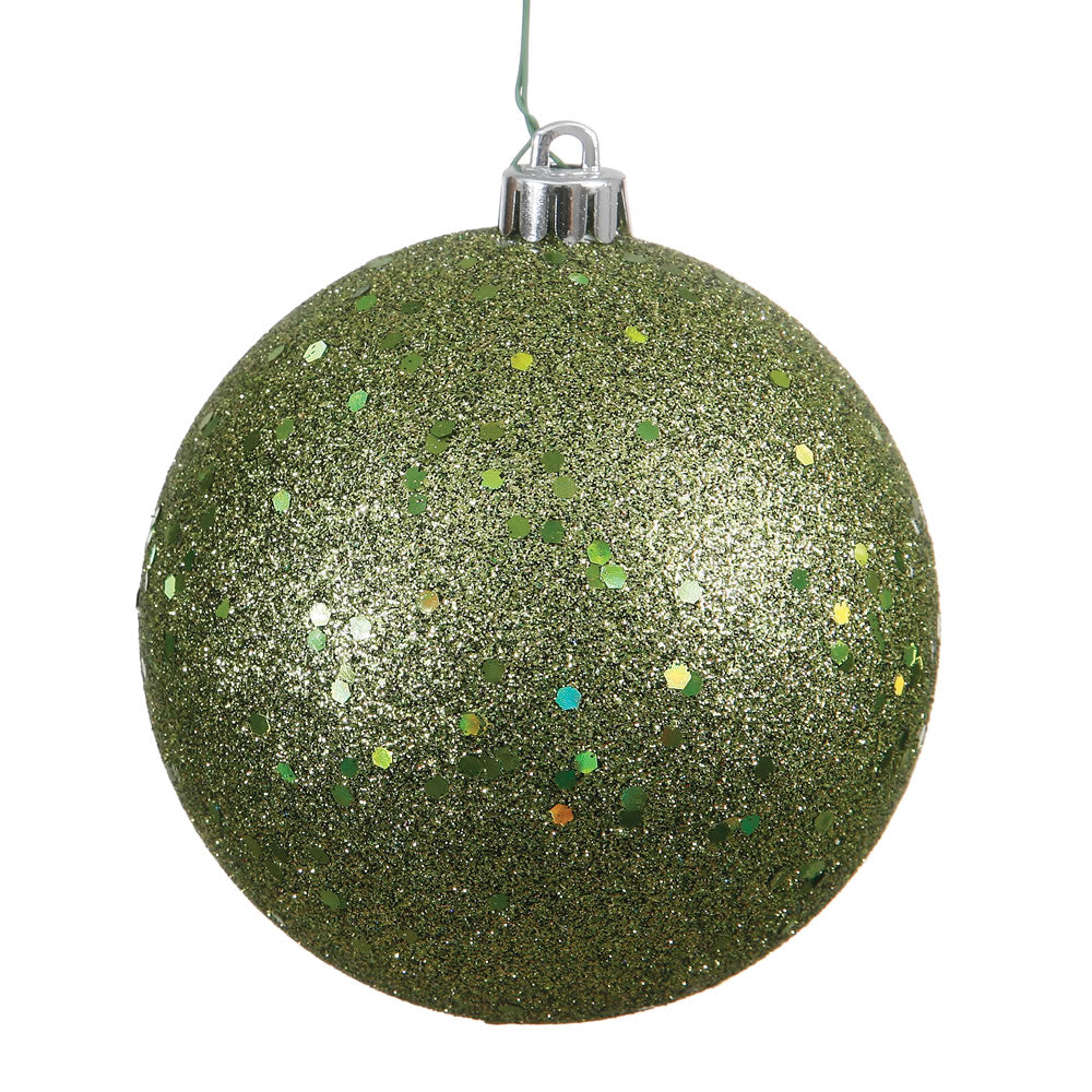 Vickerman 8 in. Olive Ball Christmas Ornament