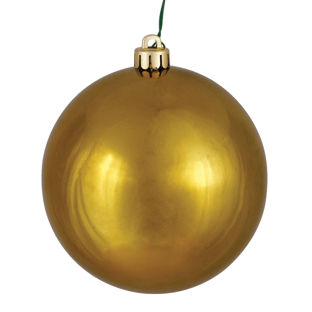 Vickerman 12 in. Olive Shiny Ball Christmas Ornament