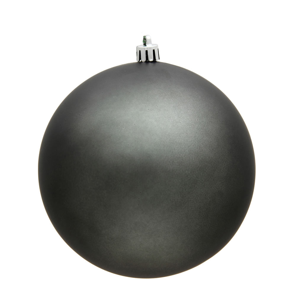 Vickerman 8 in. Pewter Matte Ball Christmas Ornament