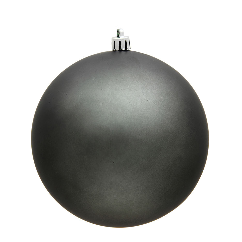 Vickerman 6 in. Pewter Matte Ball Christmas Ornament