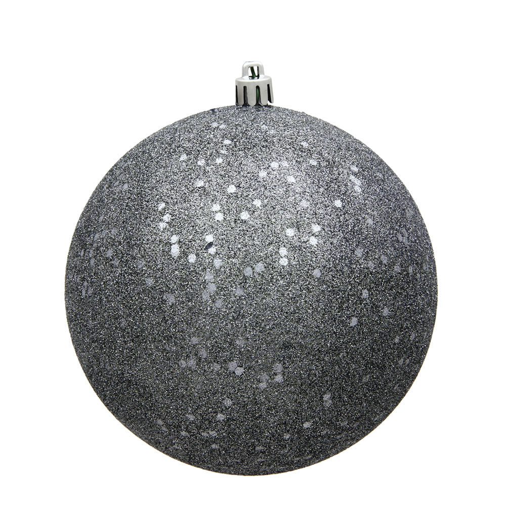 Vickerman 6 in. Pewter Ball Christmas Ornament
