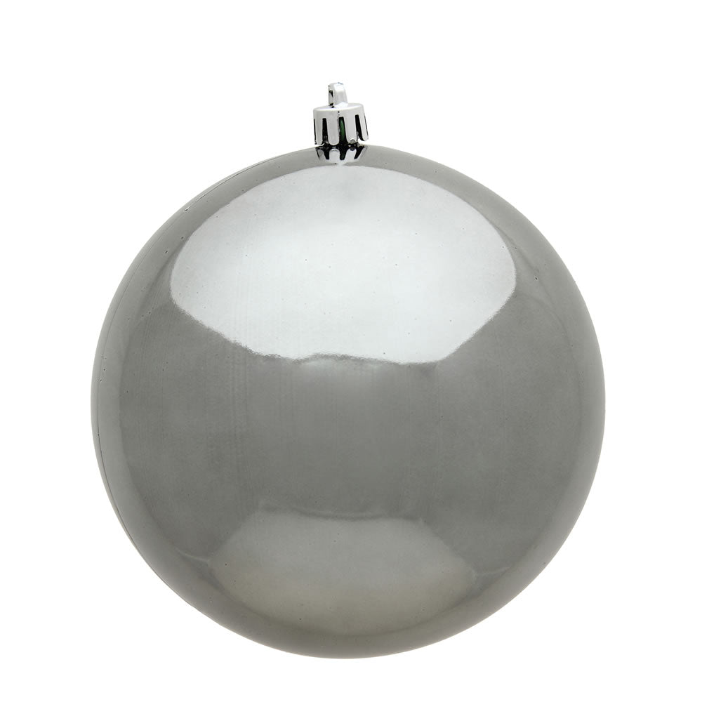 Vickerman 2.4 in. Pewter Shiny Ball Christmas Ornament