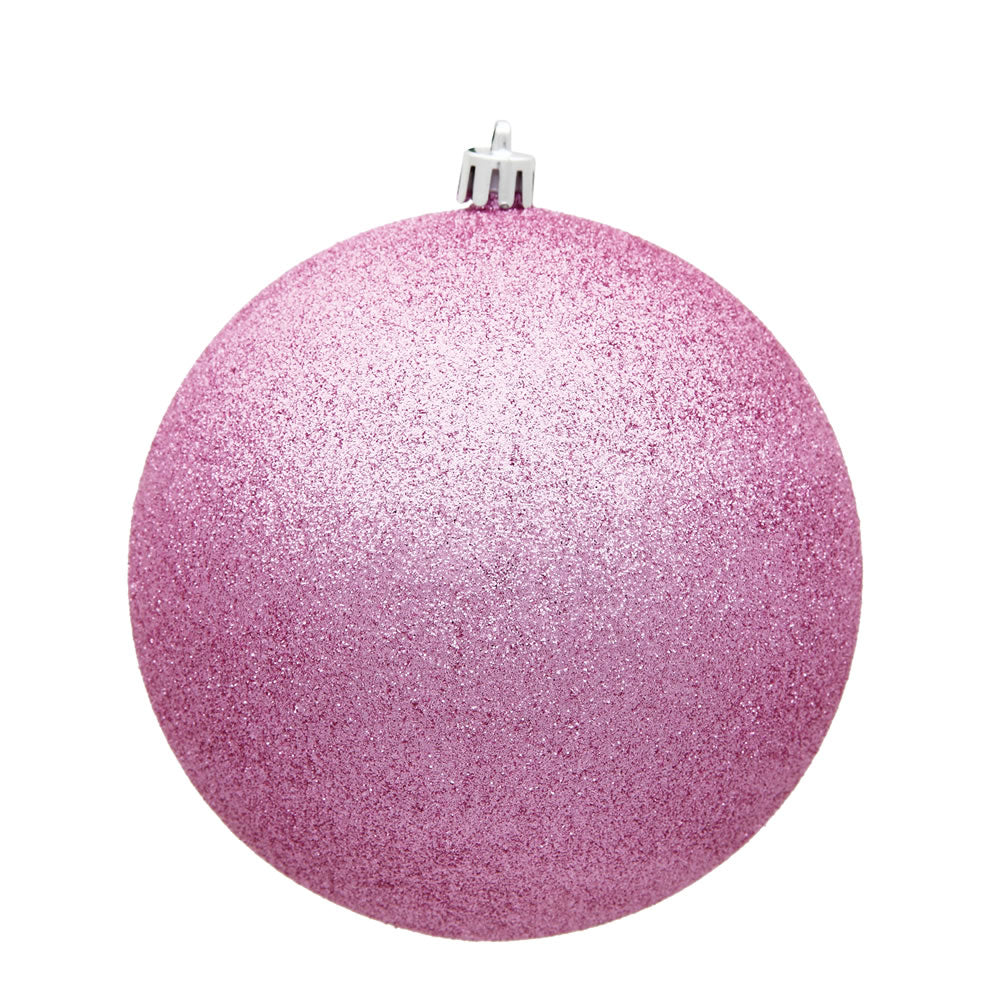 Vickerman 4.75 in. Pink Glitter Ball Christmas Ornament