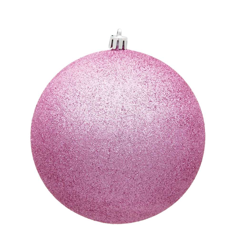 Vickerman 8 in. Pink Glitter Ball Christmas Ornament