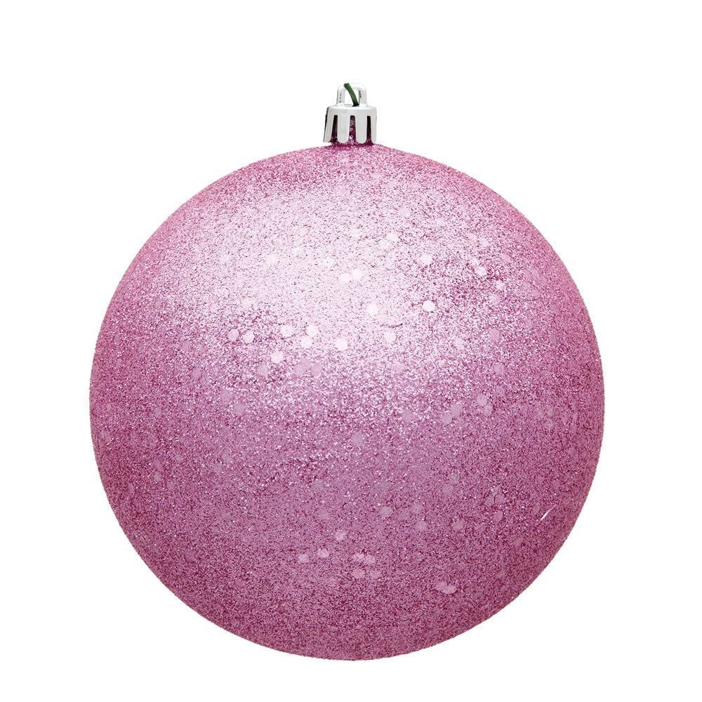 Vickerman 12 in. Pink Ball Christmas Ornament