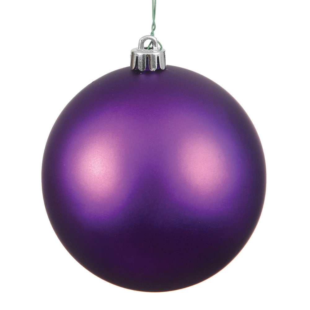 Vickerman 6 in. Plum Matte Ball Christmas Ornament