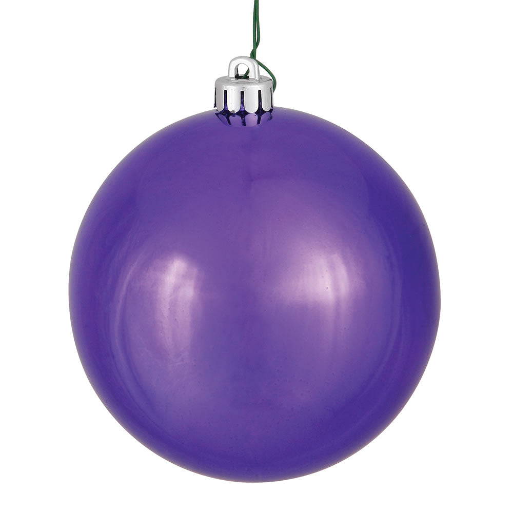 Vickerman 2.75 in. Plum Shiny Ball Christmas Ornament