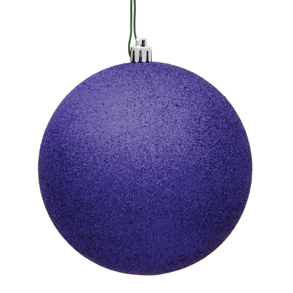 Vickerman 4.75 in. Purple Glitter Ball Christmas Ornament