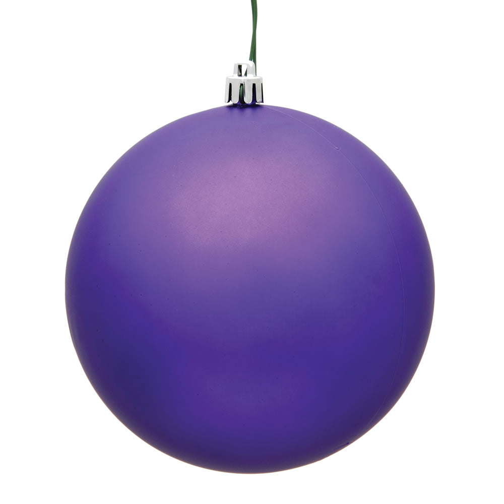Vickerman 8 in. Purple Matte Ball Christmas Ornament