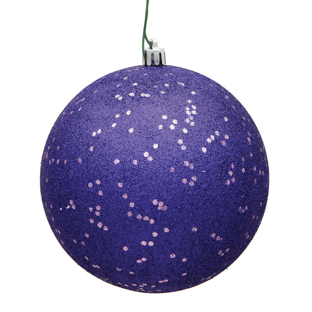 Vickerman 10 in. Purple Ball Christmas Ornament