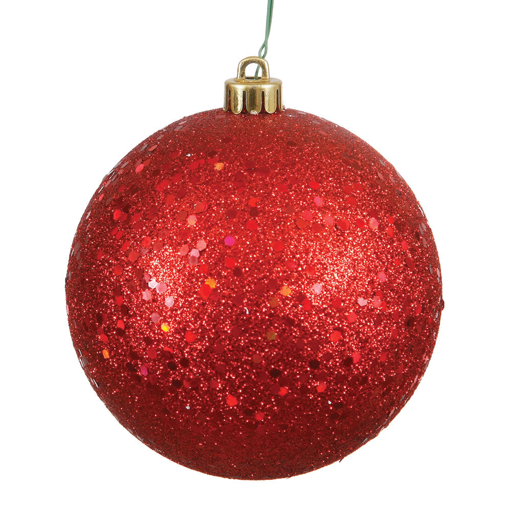 Vickerman 4 in. Red Ball Christmas Ornament
