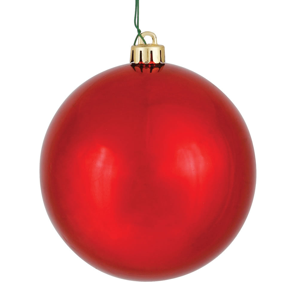 Vickerman 3 in. Red Shiny Ball Christmas Ornament