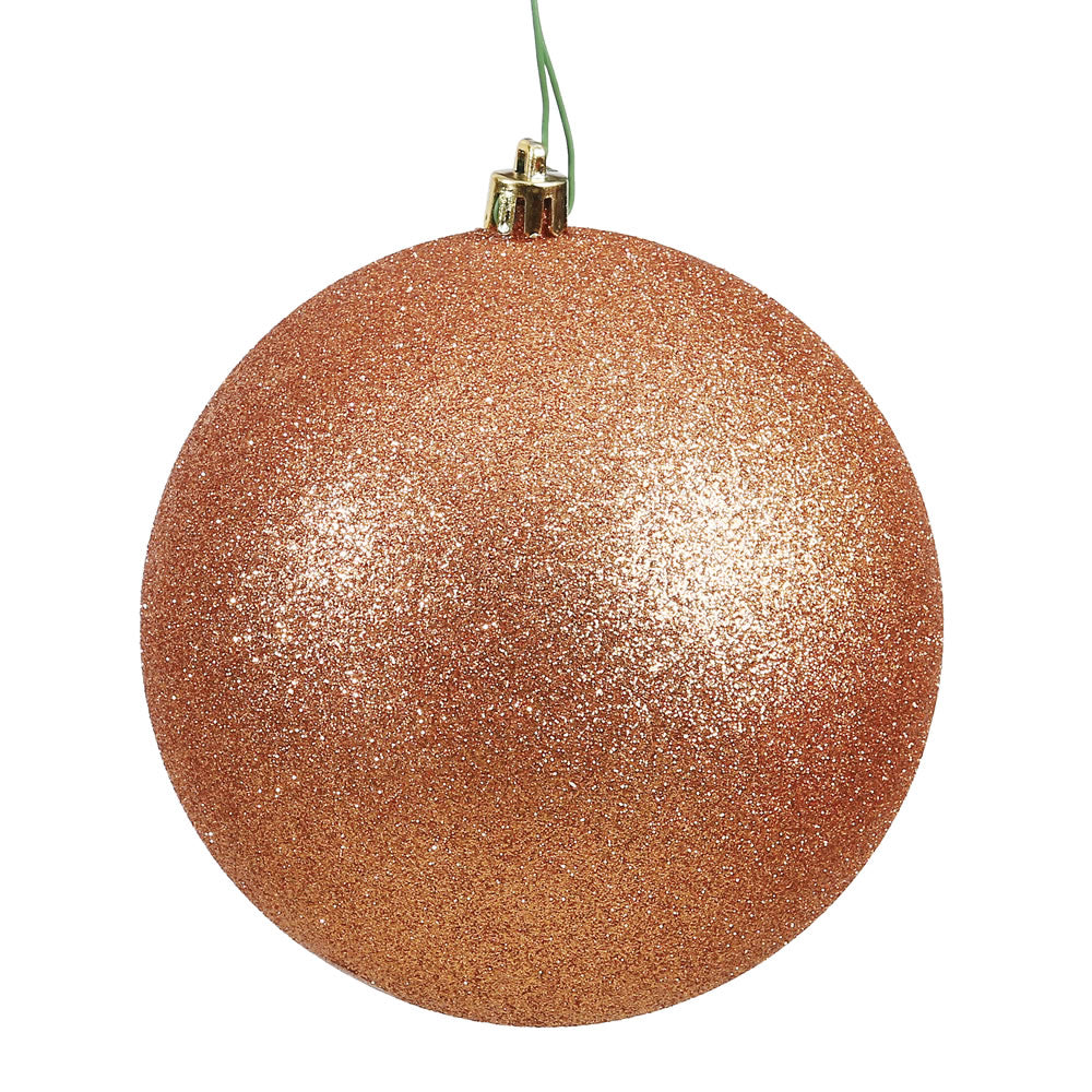 Vickerman 3 in. Rose Gold Glitter Ball Christmas Ornament