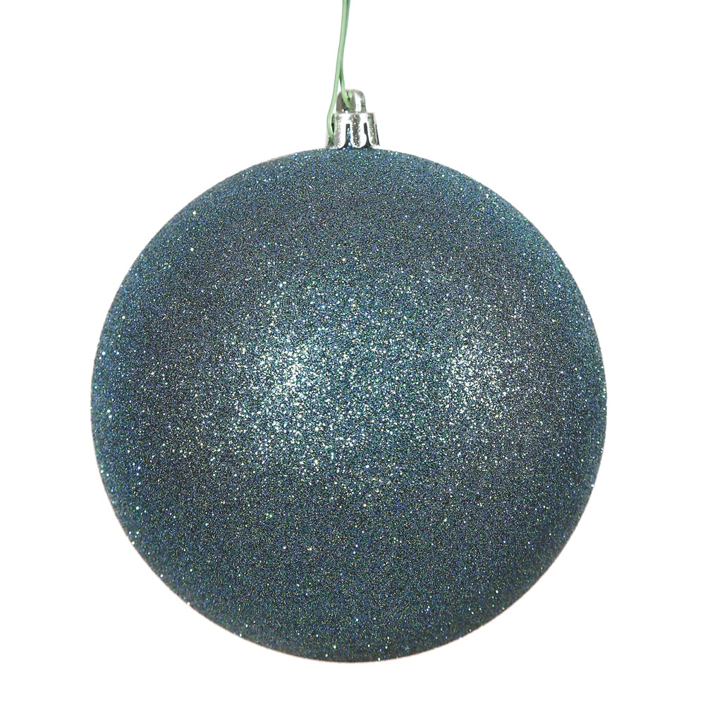 Vickerman 2.75 in. Sea Blue Glitter Ball Christmas Ornament