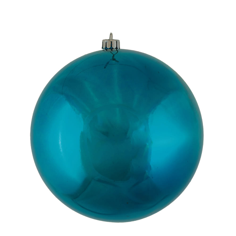 Vickerman 4.75 in. Sea Blue Shiny Ball Christmas Ornament