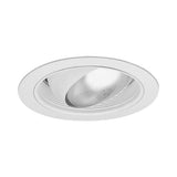 Nicor 6 in. White Regressed Eyeball Recessed Trim with Baffle