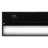 NICOR Linkable 8 in. Slim Dimmable Black LED Under Cabinet Light Fixture - BulbAmerica