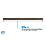 NUC-5 Series 40-inch Oil Rubbed Bronze Selectable LED Under Cabinet Light - BulbAmerica
