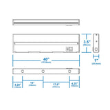 NUC-5 Series 40-inch Oil Rubbed Bronze Selectable LED Under Cabinet Light_4