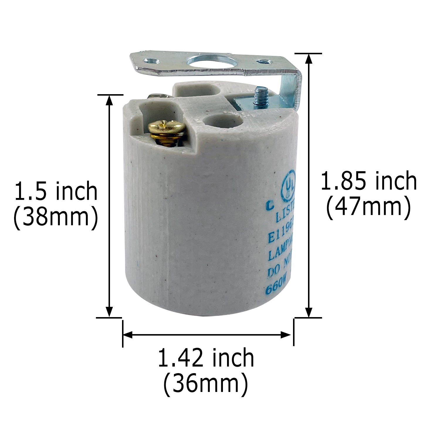 Porcelain Light Socket Size GU10 Bulb Holder Socket 15cm Wire GU10