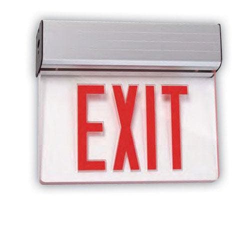 SUNLITE Universal Red Exit Emergency Sign 1 Face Clear Fixture 04317-SU