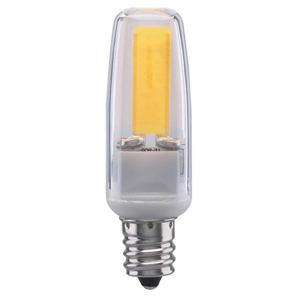 Satco 4watt LED E12 Candelabra base 3000K Dimmable Clear 120-130v Light Bulb