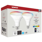 2Pk - Satco 9.5w BR30 LED RGB Tunable White Starfish IOT 800 Lumens 120 Volt - BulbAmerica