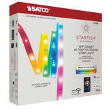 Wi-Fi 16FT Outdoor LED RGB & White Tunable Strip Tape Light - Satco Starfish
