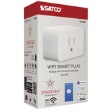 Wi-Fi On-Off Plug-in Outlet - 15 Amp - Satco Starfish Smart Technology - BulbAmerica