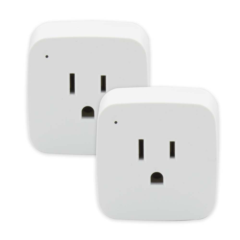 2PK - Wi-Fi On-Off Plug-in Outlet - 10 Amp - Satco Starfish Smart Technology