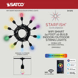 Wi-Fi 24ft RGB and Tunable White Indoor / Outdoor String Lights - Satco Starfish - BulbAmerica