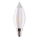 Satco S11302 4w CA11 LED Satin Spun Clear 2700k Candelabra Base 120V bulb