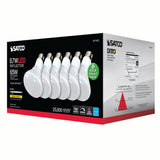 6Pk - Satco 8.7w 120v LED Bulb BR30 E26 Base 700lm 2700k Warm White - 65w-equiv - BulbAmerica